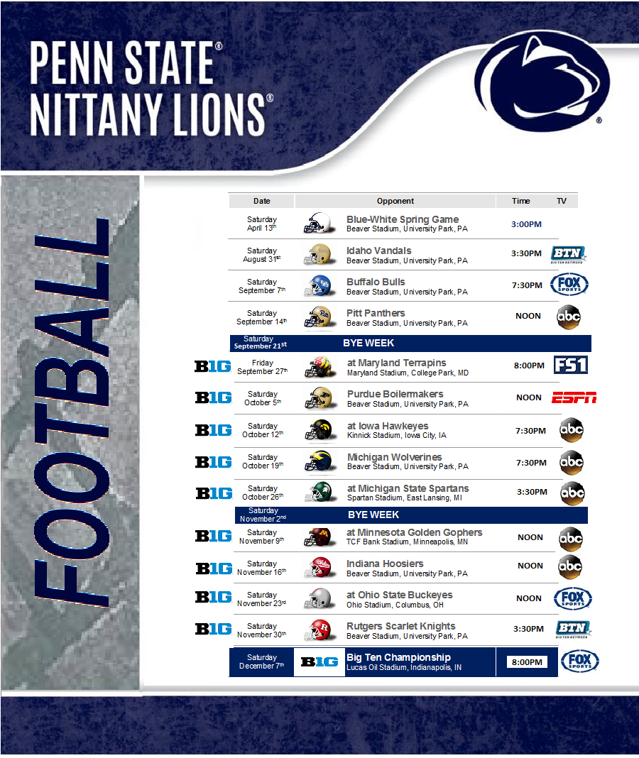 2019 Football GameWatch Parties - Annapolis Chapter - Penn State Alumni ...